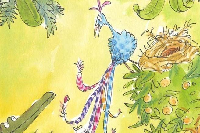 Kinderworkshop in de bibliotheek Raalte rondom de tekeningen van Quentin Blake