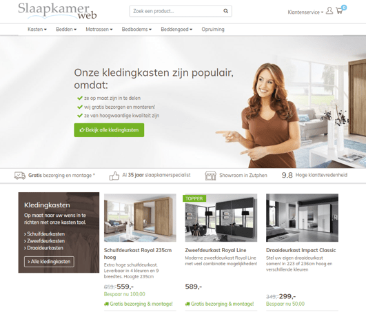 Slaapkamerweb.nl lanceert gloednieuw design voor de online beddenwinkel! (incl. beddentool)