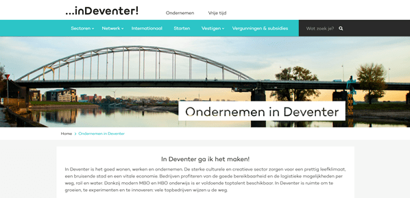 Online wegwijzer voor ondernemers …inDeventer!