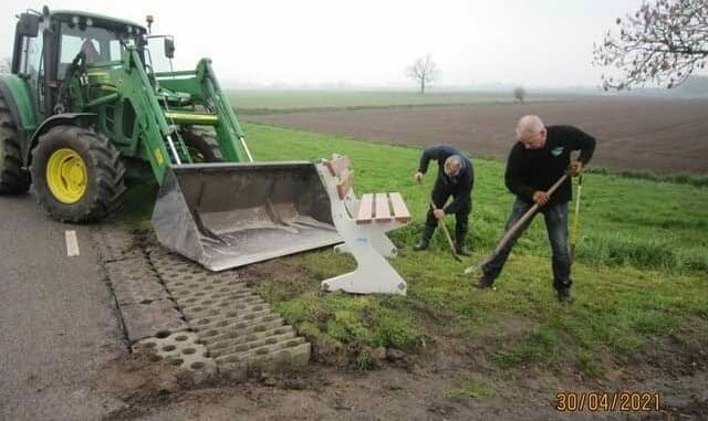 Plaatsing zitbank