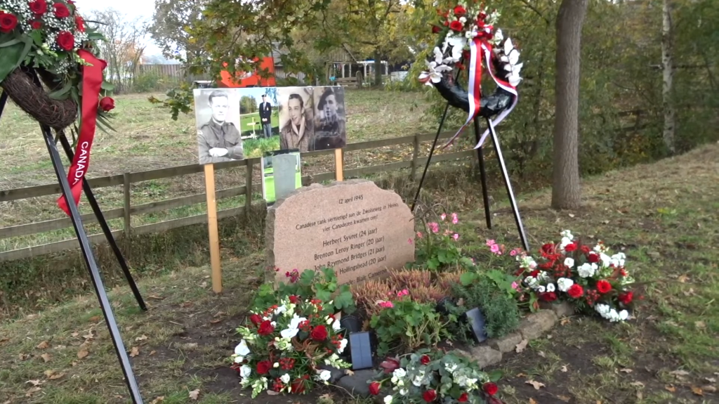 Tweede monument voor Canadese tankbemanning onthuld in Heino
