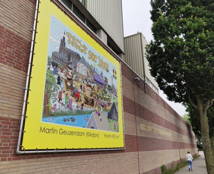 Kunstwerk van Martin Geuzedam ter ere van 900 jaar Raalte aan de Molenhof in Raalte / Foto door: Benjamin Borgman