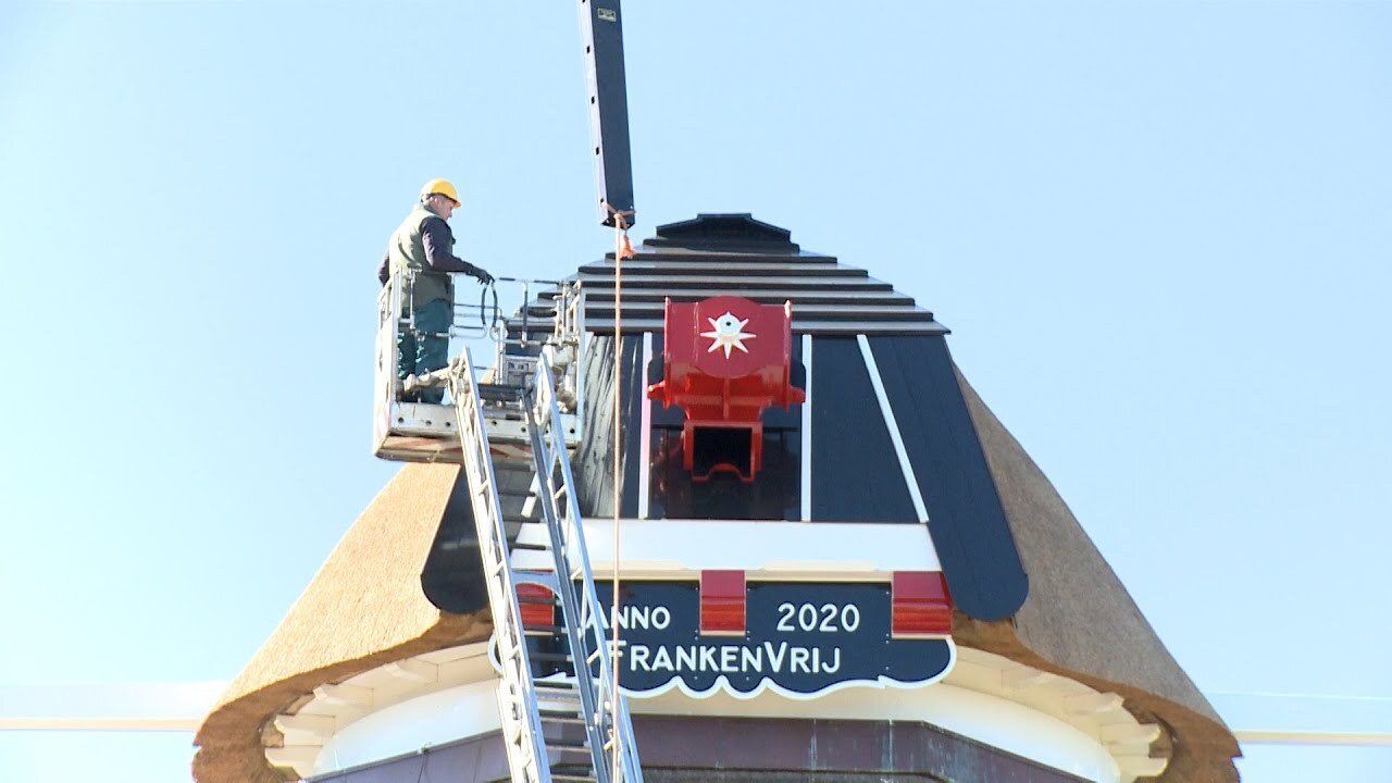 Roeden op nieuwe molen Wesepe geplaatst: 