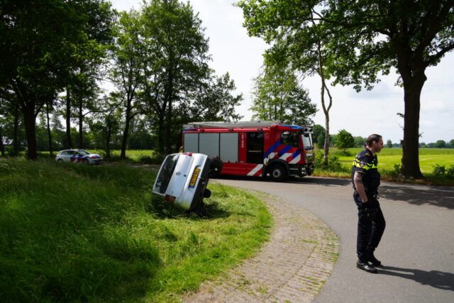De auto na het ongeluk / Foto: Rens Hulman