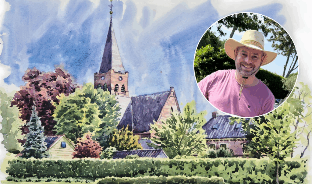 Nieuwe inwoner Ron Wanders legt Heino vast in aquarellen: ‘Het heeft iets nostalgisch’